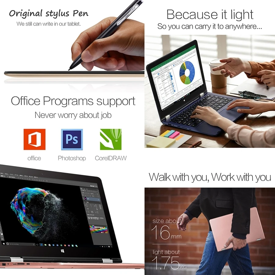 VOYO vbook V3 Pro 13 3 &quotпланшетный ПК Win10 четырёхъядерный процессор Intel Apollo Lake n3450 8 ГБ 128 SSD