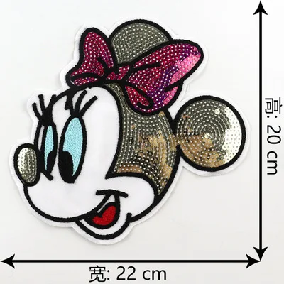 Disney cartoon Minnie Mickey clothes stickers embroidered stickers wild fashion stickers clothes patch decorative cartoon sticke