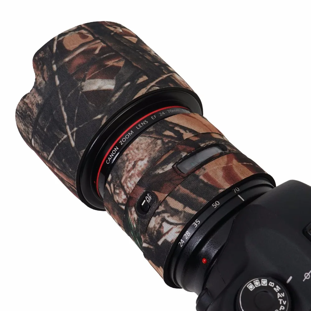 Объектив камеры камуфляжная крышка пистолеты одежда защитные чехлы водонепроницаемый скрытие стрельба кожи Камуфляж для Canon 24-70 мм F2.8L