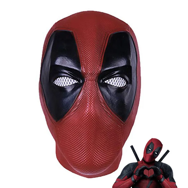 

Deadpool Latex Mask Full-Head Cosplay Masks Helmet Wade Winston Wilson Party Deadpool Costume Funny Halloween Props