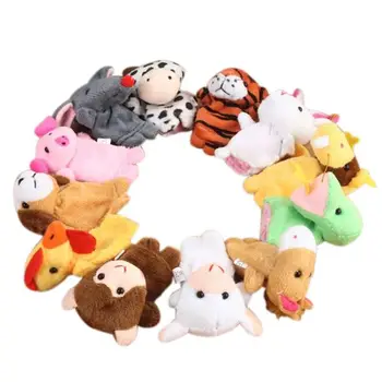

12Pcs Plush Animal Finger Cartoon Doll Kids Baby Educational Toy Gift New