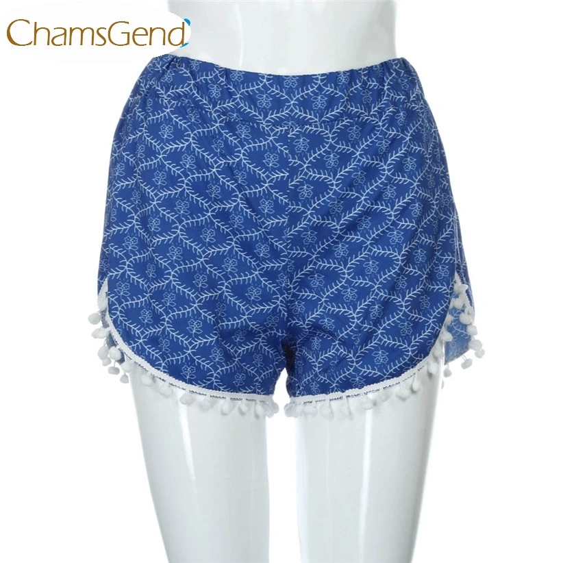 

Newly Design High Waist Blue Tassels HOT Shorts For Women 0425