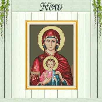 

Madonna and child godness Jesus decor painting counted print on canvas DMC 14CT 11CT Cross Stitch Needlework Set Embroidery kits