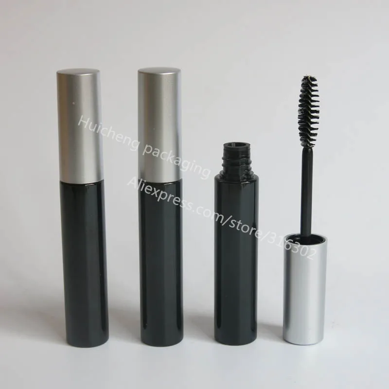 

Free shipping - Promotion 24/lot 10ml Black Mascara Tube with Silver Top,10CC Cosmetic Tube, Eyelash growth liquid tube