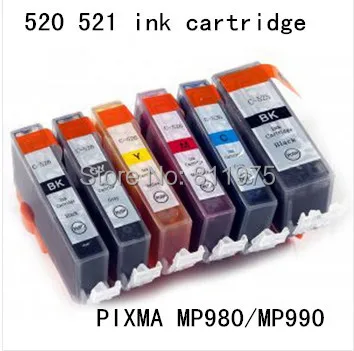 

Картридж с чернилами для принтеров canon PIXMA MP980 MP990, 6 цветов