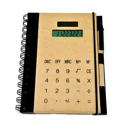 Творческий Многофункциональный катушки калькулятор записная книжка с подставка для ручки солнечной энергии блокнот высокого качества