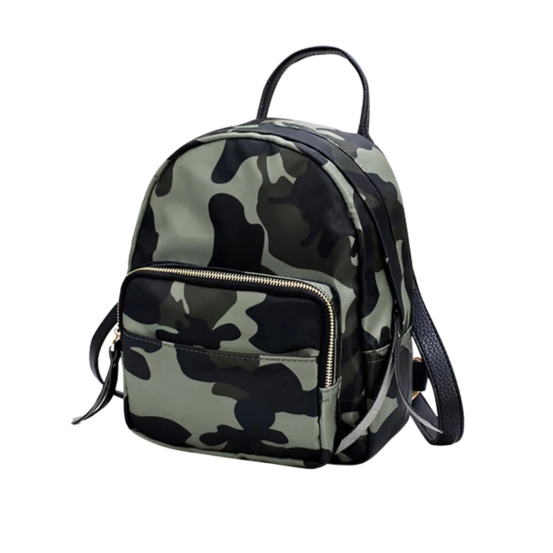 

FGGS-Oxford Small Backpack For Women School Backpacks Plaid Mini Casual Daypack Feminine Mochila Camouflage School Bag