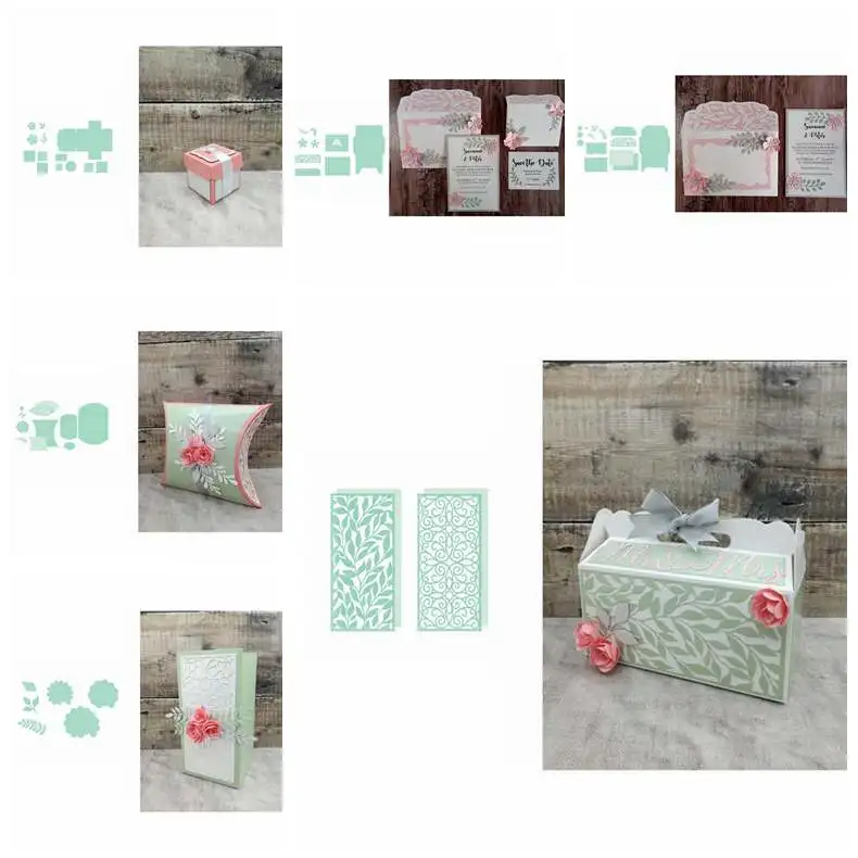 

Flower 3D Fold Box DIY Cutting Dies Stencil Card Album Embossing Crafts Scrapbooking Templates Decoration New Dies For 2019