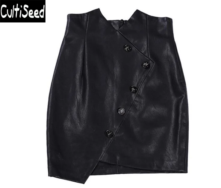 

Cultiseed 2018 Female Autunn PU Leather Skirts Clothes Women Sexy High Waist Slim Hip Party Skirts Ladies Fashion Skirts