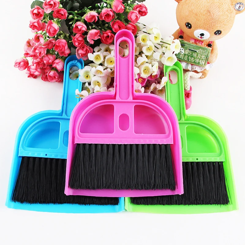 1 Piece Mini Table Dust Dander Pets Shit Cleaning Broom With Dustpan