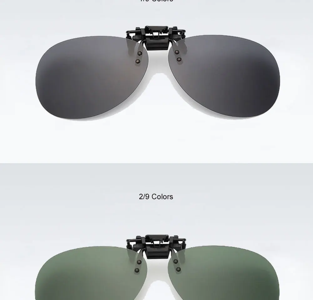 VEGA Polarized Clip On Sunglasses Men Women Pilot Fit Over Glasses with Box Flip Up Sung (