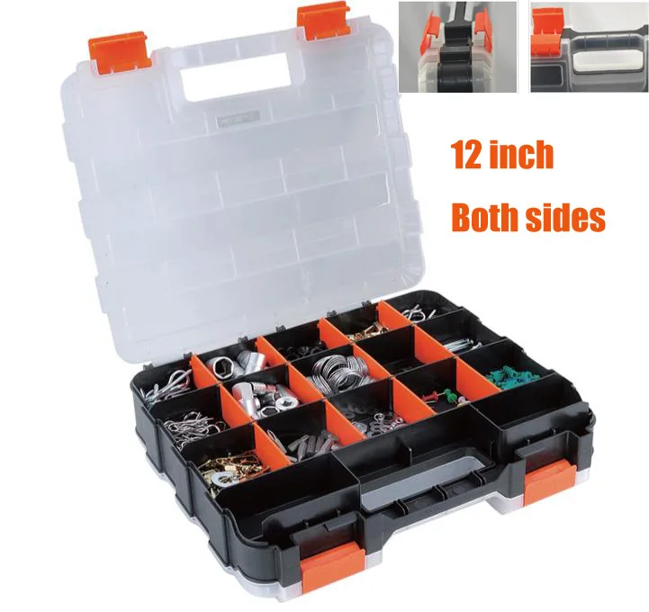 

12-inch high-grade/both sides/ plastic parts boxes, storage compartments storage tools, electronic components storage box