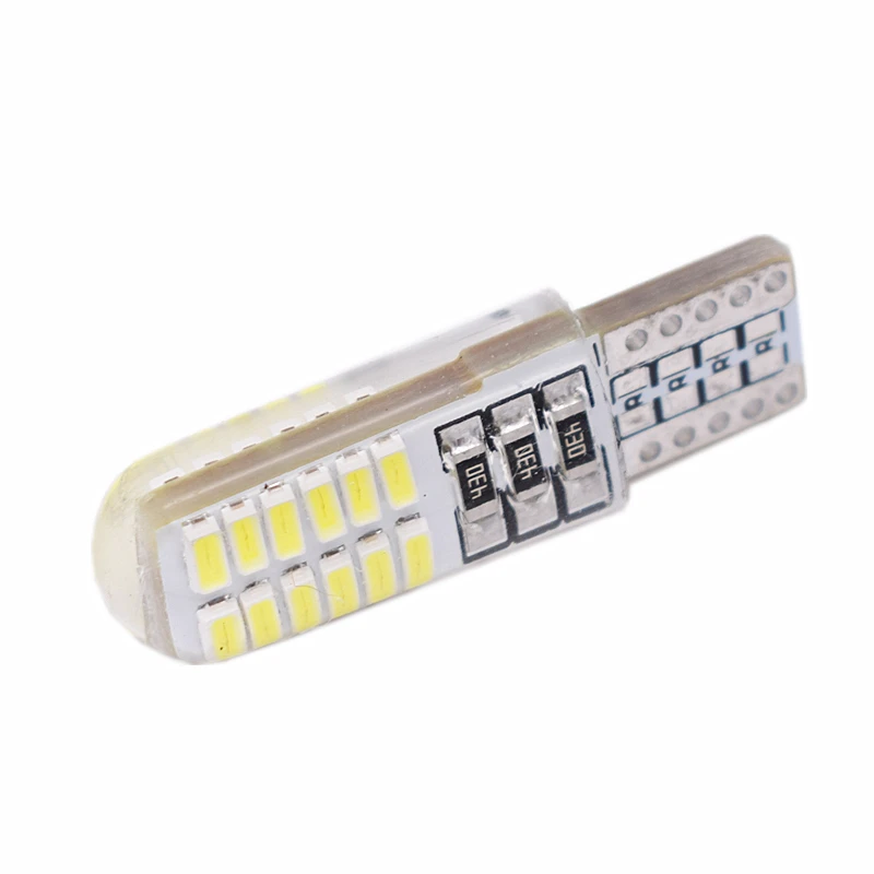 2PCS T10 194 2825 WY5W W5W 4014 LED Silica Gel Waterproof Wedge Light 501 Silicone Shell Car Reading Dome Lamp Auto Parking Bulb (5)
