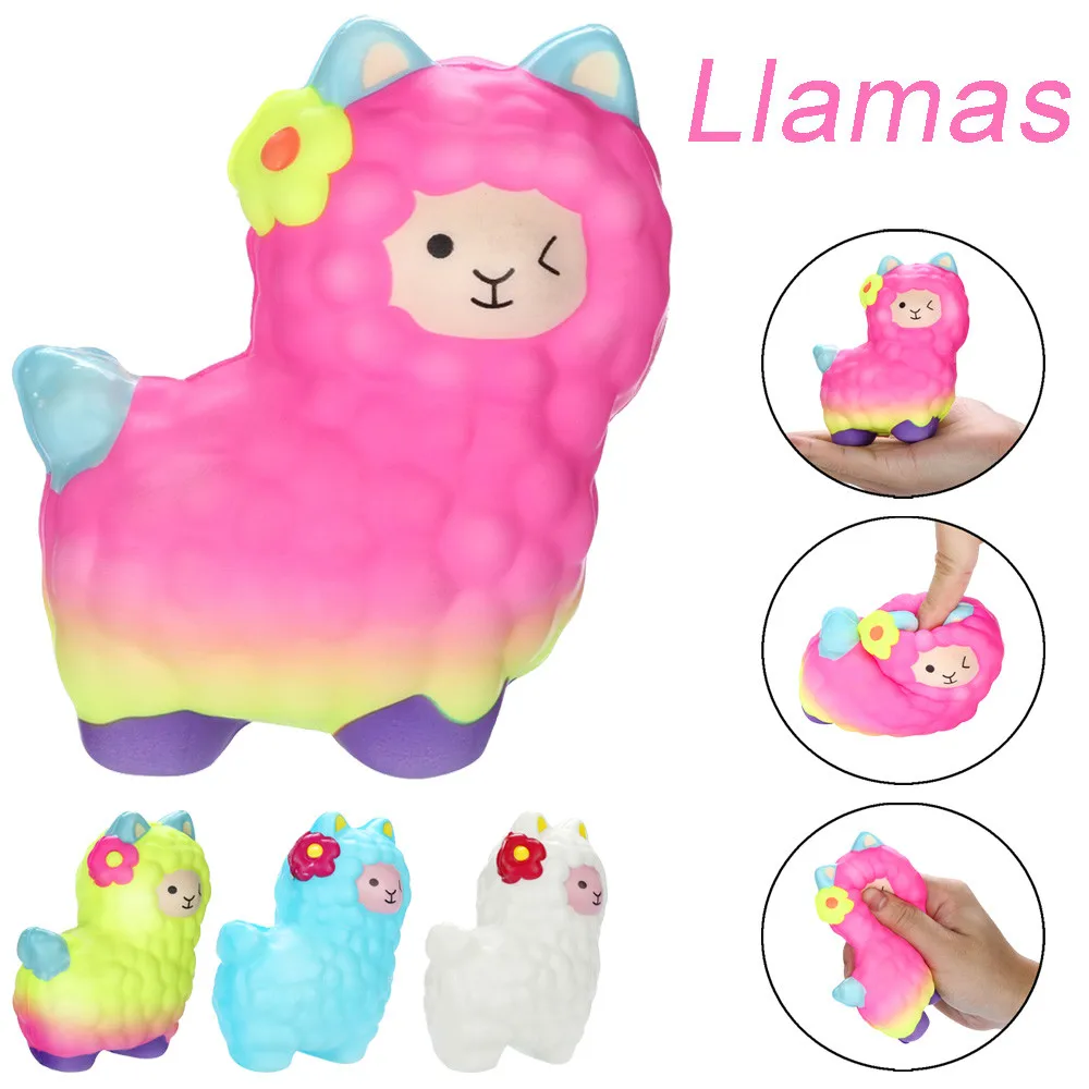 Squeeze soft Squishies очаровательные Llamas Альпака медленно поднимающиеся фрукты Ароматические Squeeze снятие стресса забавная игрушка в подарок Z0225