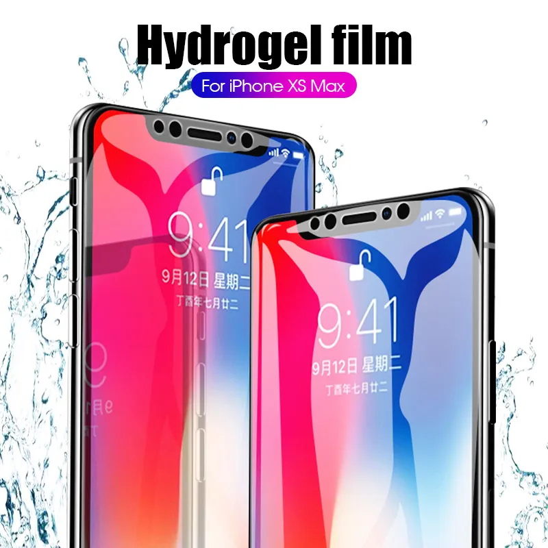  9D Voll Curved Abdeckung Screen Protector Film Für iPhone 7 8 6 6 S Plus XS MAX XR X Weichen hydrog