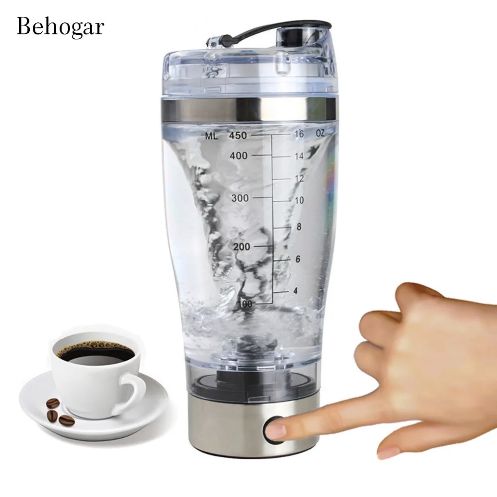 Behogar 450ml Outdoor Travel Portable Battery Powered Electric Protein