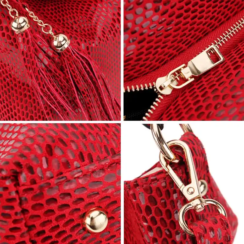 Women Leather Shoulder Bag Female Serpentine Pattern Bags TBig Handbag Luxury Designer Ladies Tote SS0309 