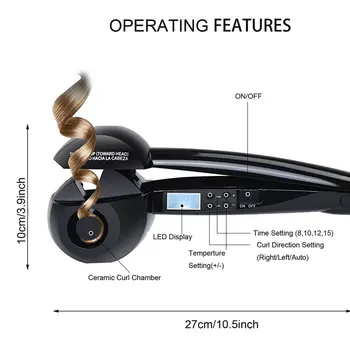 

2018 NEW Professional Mini Automatic Hair Curler Styling Tool Button Type Magic Electric Hair Roller Hair Curlers Curling