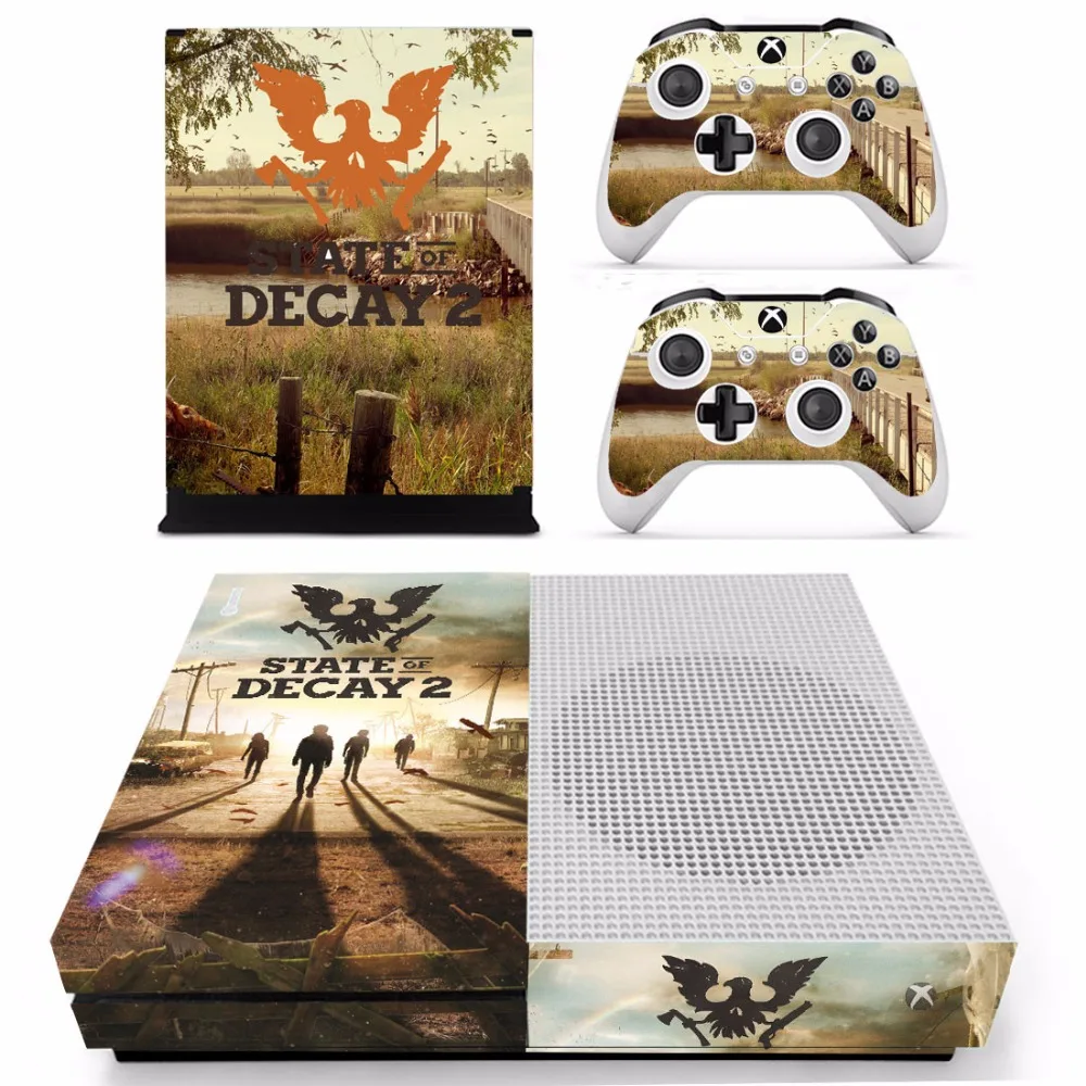 Игровой State of Decay 2 наклейка на кожу для Microsoft Xbox One S консоль и 2 контроллера для Xbox One S Скины Виниловые наклейки