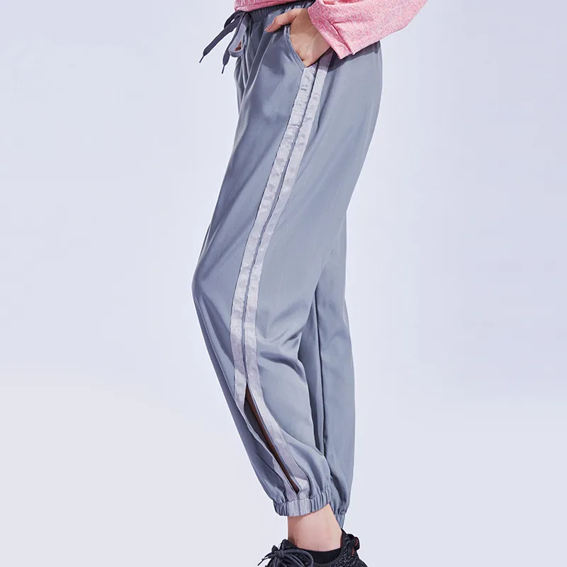 

New Womens Pants Sweatpants Women Hiphop Harem Pants Loose Leisure Trousers For Women Side Striped Elastic Cuff Female Sportwear