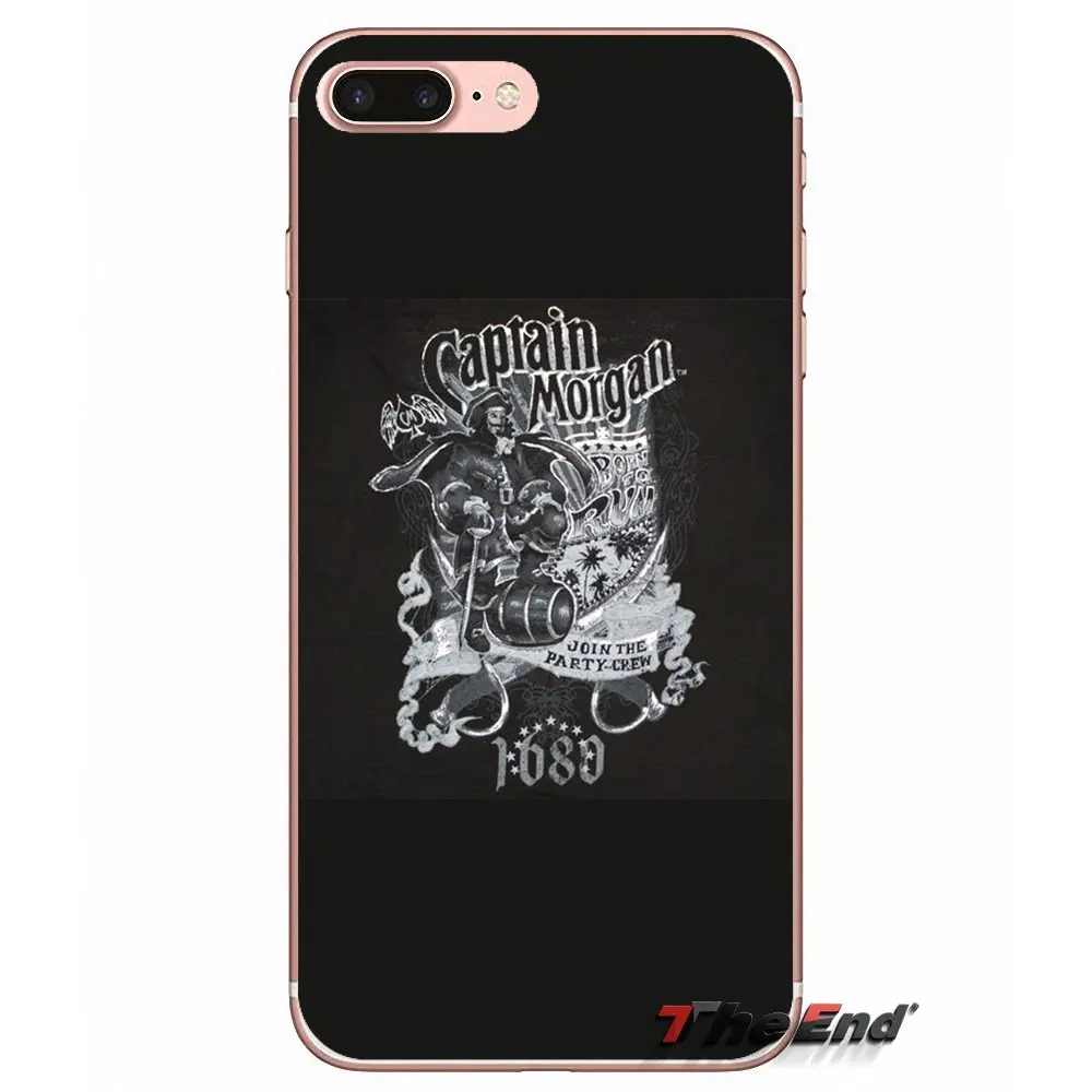 Чехол для Телефона iPhone X 4 4S 5 5S 5C SE 6 6S 7 8 Plus Samsung Galaxy J1 J3 J5 J7 A3 A5 2016 2017 Captain Morgan Black Spiced