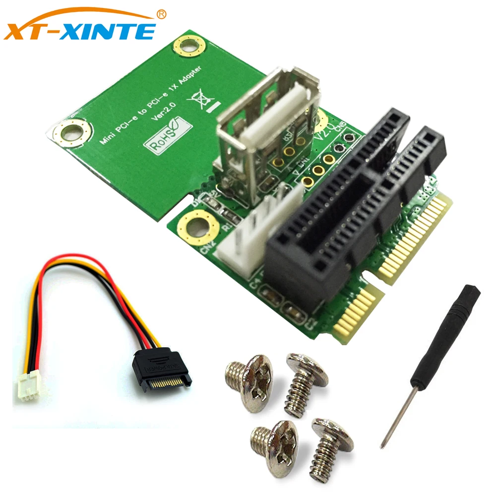 XT-XINTE PCI-E 1X до половины/полный мини PCI-E адаптер конвертер мини PCIe адаптер с 4Pin к SATA кабель питания для WindowsXP/7/8/10