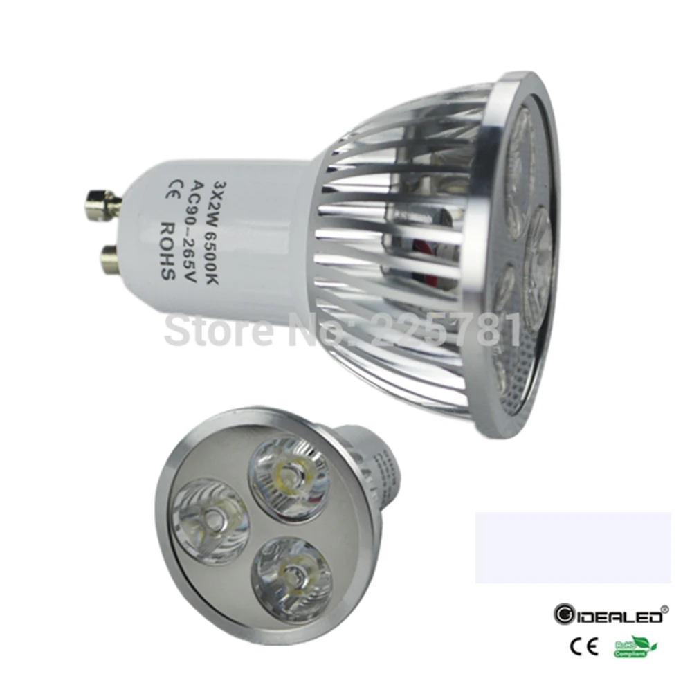 

6W dimmable led lamp with Bridgelux leds gu10 MR16 led lamp 10 piece/lot