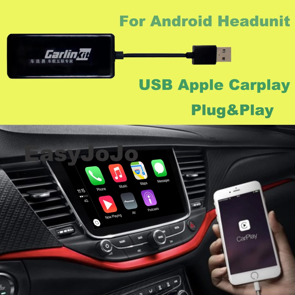 Smart Link USB Bluetooth Dongle Car Navigation Player Black Carplay for
