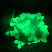 10 м 100 огни Открытый Глобус светодиодный вечерние шар светодиодный Рождественский струнный свет фея Свадьба Сад Гирлянда праздник декоративное освещение для дома