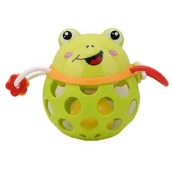 Мягкая резиновая полая детская погремушка мультфильм игрушка в виде животного мяч обучающая игрушка подарок для мальчиков и девочек 0-12