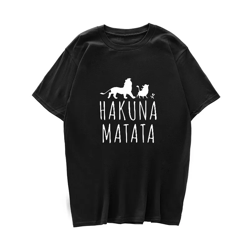 

HAKUNA MATATA Men T Shirt 2019 Summer 100% Cotton High Quality Men T Shirt Slim Fit Casual Anime T-Shirt The Lion King Tops Tees