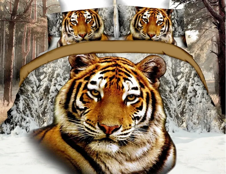 3D Tiger print Bedding Comforter sets duvet cover bed sheet bedspread