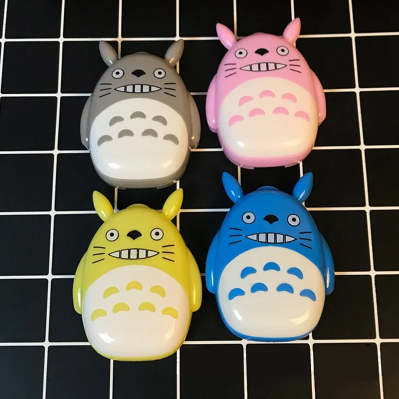 

Cartoon Totoro with Mirror Contact Lens Case for Gift Contact Lenses Box Eyewear Accessories