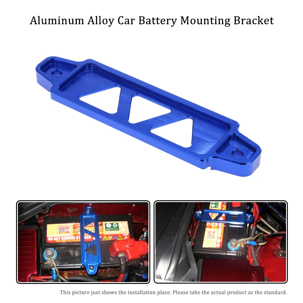 

KKMOON Mount Bracket Holder Brace Bar Modification Accessory Car Battery Tie Down Brace Aluminum Alloy