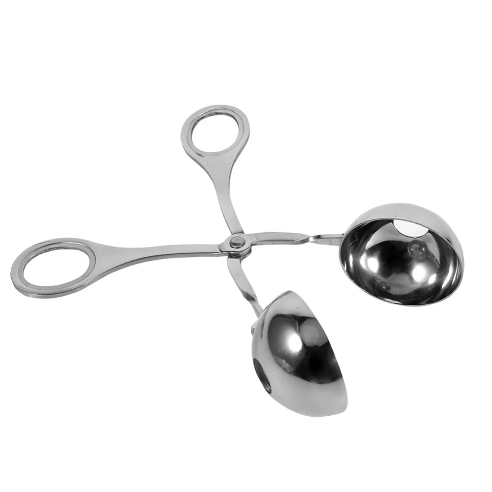 2Pcs Stainless Steel Meat Baller Spoon Non-Stick Meatballs Making Tool With Long Handle Spoon Scoop For DIY Kitchen Cooking Meatball Maker