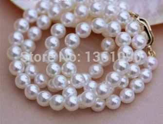 

000471 9-10mm Australian south sea white pearl necklace 18INCH (A0511)