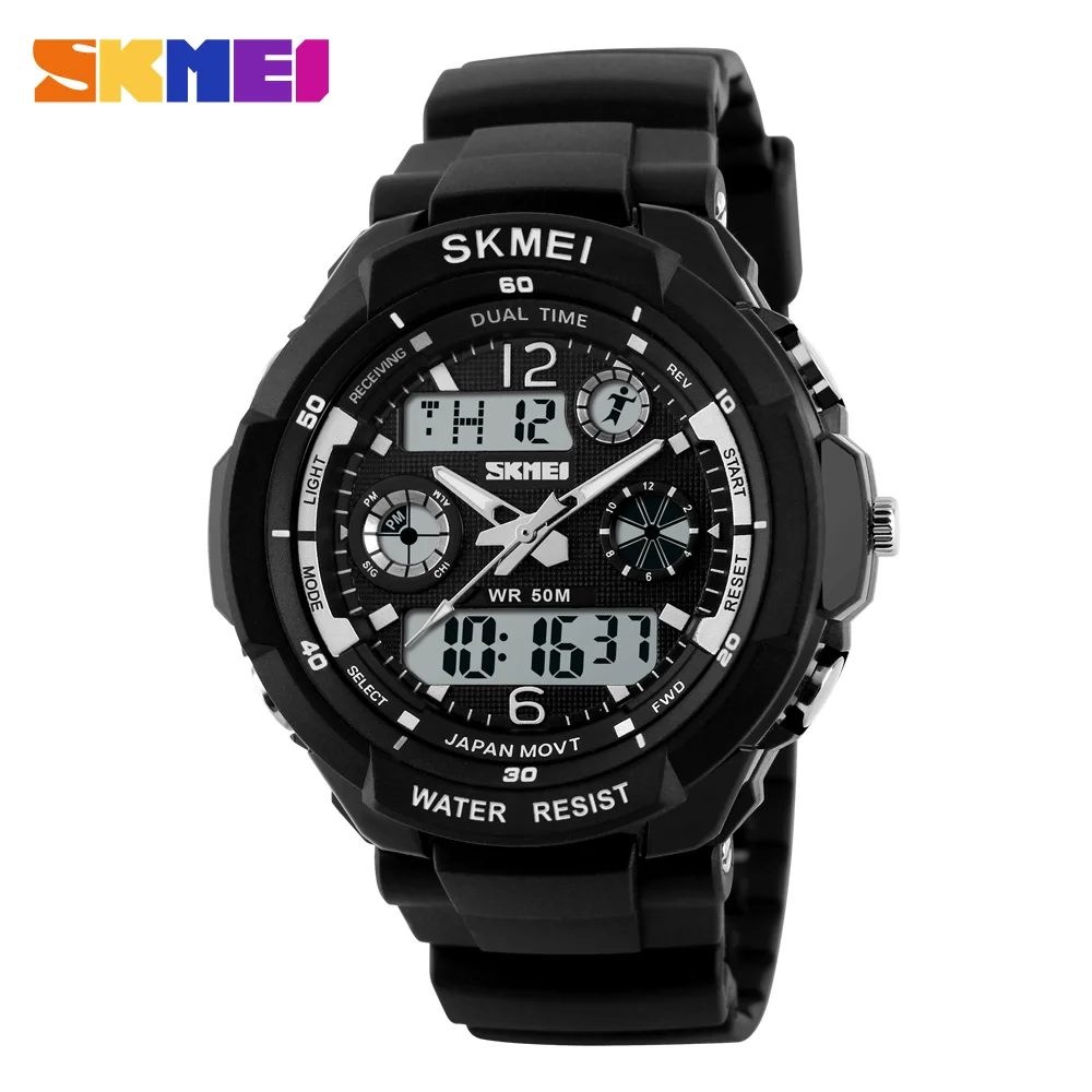 

Luxury Brand Men Sports Watches Digital Led Sport Wristwatches 50M Water Resistant Relogio Masculino For Mens Quartz Watch SKMEI