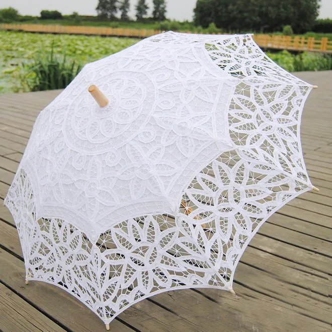 Quitasoles de encaje bordados, árbol de madera, tela de paraguas para el sol, de 48cm, sombrilla de boda|sun umbrellaumbrella - AliExpress