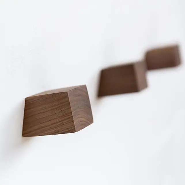 Современный твердый деревянный крючок настенный крючок вешалки мебель .
