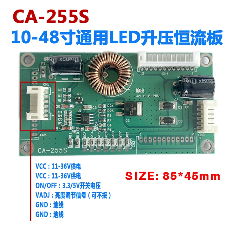 TKDMR 10 шт. CA-255S Универсальный 10-48 дюймов светодиодный ЖК-Телевизор подсветка постоянный ток пластина выходное напряжение 18-88 в