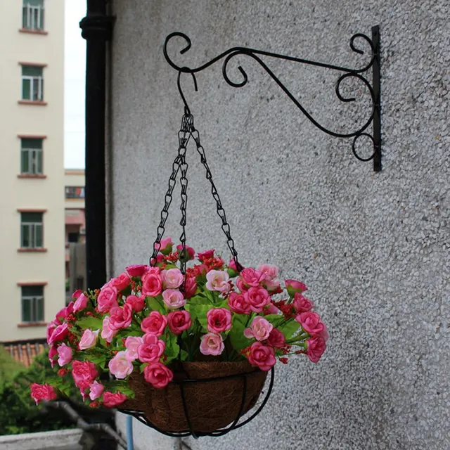 Plant Hanger Iron Balcony Railings Garden Wall Hook