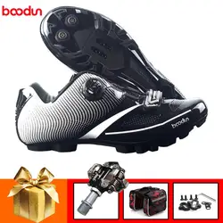 BOODUN Мужская обувь для велоспорта добавить педаль SPD горный велосипед MTB обувь светоотражающие велосипедные кроссовки Триатлон кроссовки