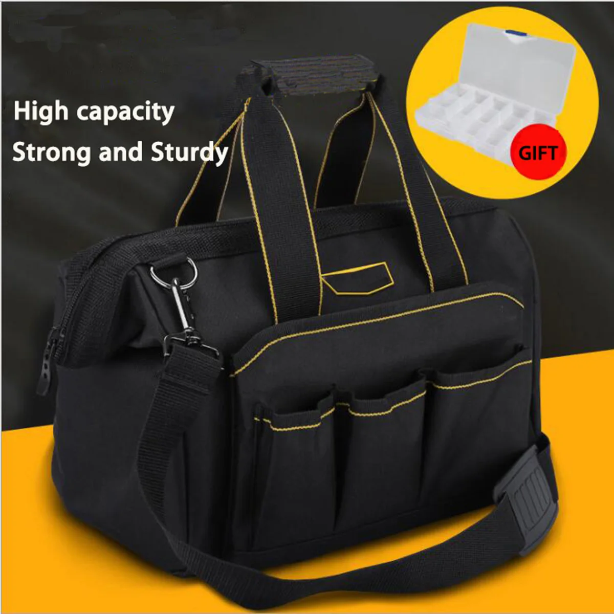 

Large Capacity Oxford Cloth Waterproof Electrician Tool Bag Single Shoulder Multifunction Repair Tool Bag Tool Organizers