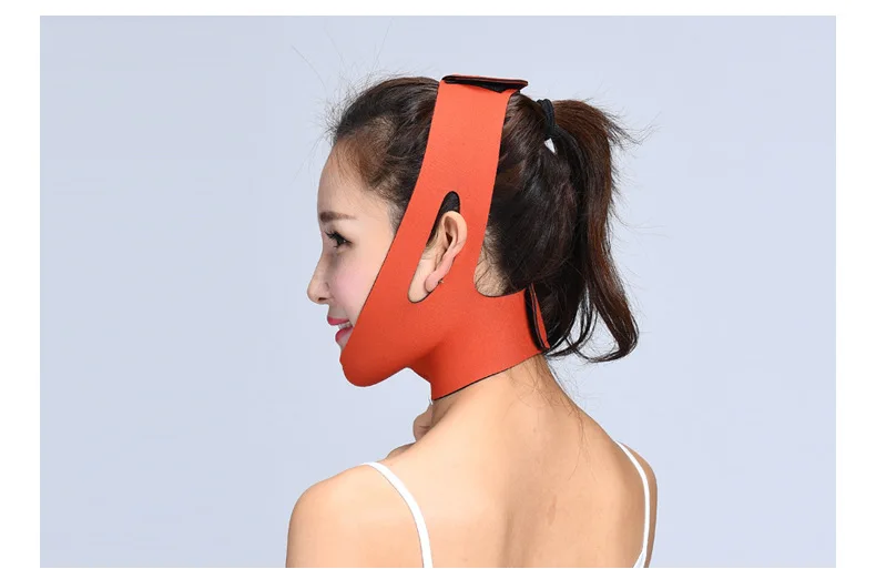 Тонкая маска для лица для похудения, бандаж для ухода за кожей, форма ремня и подтяжки, уменьшенная двойная маска для лица и подбородка, осветляющая повязка для лица