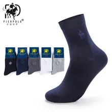 PIERPOLO/брендовые носки, высокое качество, 5 пар/лот, мужские хлопковые носки, деловые мужские носки с вышивкой, длинные носки, calcetines