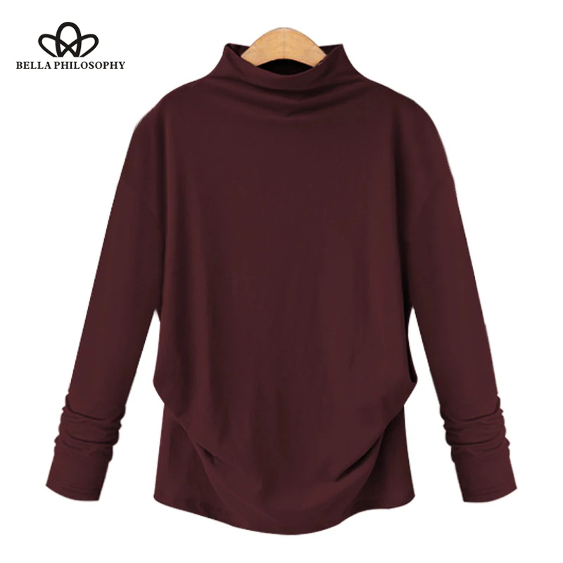 Wonder 2018new autumn Women T-shirts autumn basic long sleeve pullover cotton top work casual Solid plus size female shirts tops