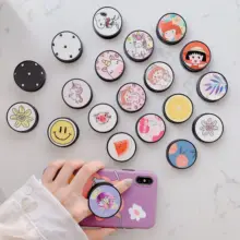 Милый мультфильм Круглый Универсальный расширяющийся стенд и захват палец кольцо держатель мобильного телефона складной кронштейн для iPhone 8 7 X XR XS MAX