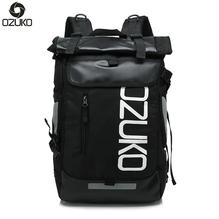 

OZUKO Brand Backpack Laptop Bag Letter Ozuko Backpack Men Travel Bags Mochila Large Boy Backpacks