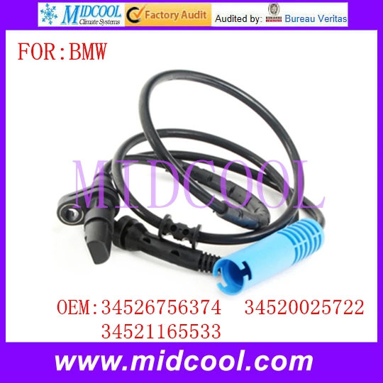 

New ABS Sensor Wheel Speed Sensor Rear use OE No. 34526756374 , 34520025722 , 34521165533 for BMW 7er E38 Z8