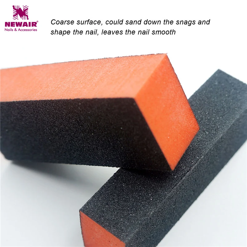 5PCS/Lot 4 Sides Black Sponge Nail File Nail Sanding Buffer Manicure